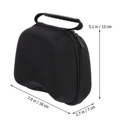 HOOWIFFY Black Game Controller Protective Case with EVA Material, Scratch-Resistant and Shockproof Lining for Enhanced Safety.
