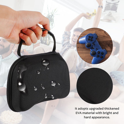 HOOWIFFY Black Game Controller Protective Case with EVA Material, Scratch-Resistant and Shockproof Lining for Enhanced Safety.