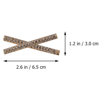 HOOWIFFY 5-Pack Rhinestone Hair Barrettes Small Sparkling Hair Clips for Women Daily Wear and Stylish Accessories.