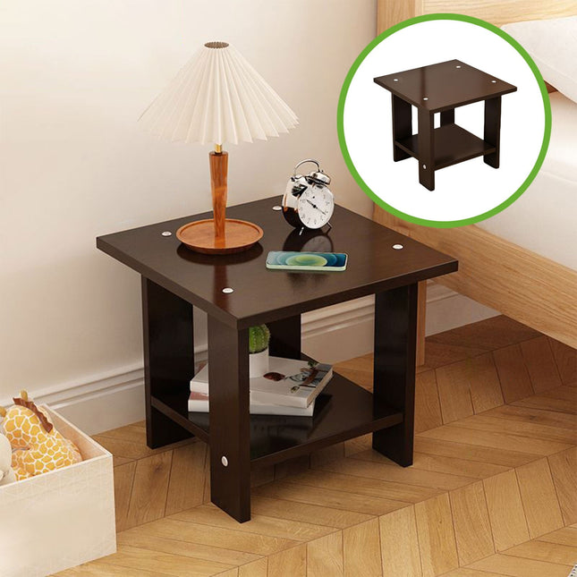 Kdkad Compact Multi-Functional Side Table, Small Accent End Table for Sofa, Bedside, Living Room & Apartment, Portable Tea Table Nightstand Black.