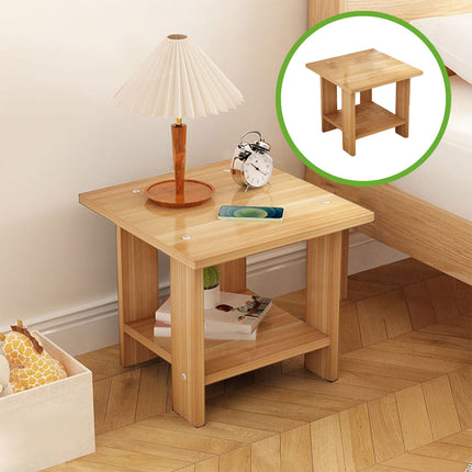 Kdkad Compact Multi-Functional Side Table, Small Accent End Table for Sofa, Bedside, Living Room & Apartment, Portable Tea Table Nightstand Brown.