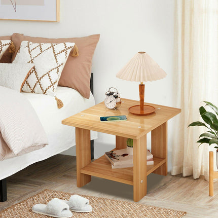 Kdkad Compact Multi-Functional Side Table, Small Accent End Table for Sofa, Bedside, Living Room & Apartment, Portable Tea Table Nightstand Brown.