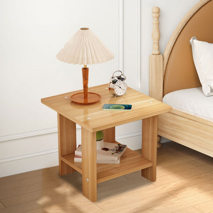 Kdkad Compact Multi-Functional Side Table, Small Accent End Table for Sofa, Bedside, Living Room & Apartment, Portable Tea Table Nightstand Brown.