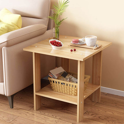 Kdkad Compact Multi-Functional Side Table, Small Accent End Table for Sofa, Bedside, Living Room & Apartment, Portable Tea Table Nightstand Brown.