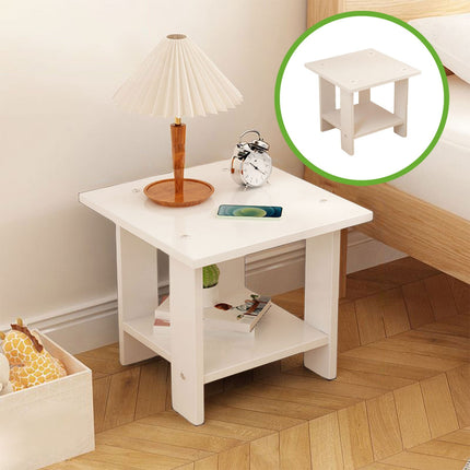 Kdkad Compact Multi-Functional Side Table, Small Accent End Table for Sofa, Bedside, Living Room & Apartment, Portable Tea Table Nightstand White.