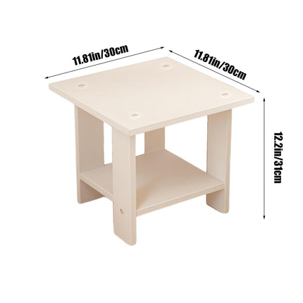Kdkad Compact Multi-Functional Side Table, Small Accent End Table for Sofa, Bedside, Living Room & Apartment, Portable Tea Table Nightstand White.