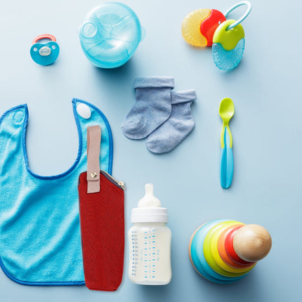 HOOWIFFY Insulated Bottle Bag Red - Keeps for Hours, Portable Baby Bottle Cooler Tote.