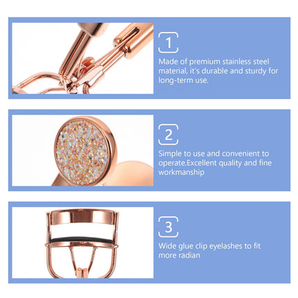 HOOWIFFY Rose Eyelash Curler Stainless Steel Lash Curler for Beautiful Eye Makeup.