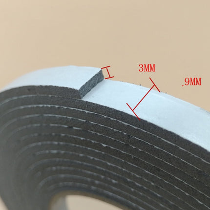 HOOWIFFY Strong Double-Sided Removable Adhesive Tape Black Plastic for Home Use and Projects.