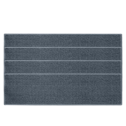 Chmadoxn 4-Piece Non-Slip Stair Treads, Self-Adhesive Striped Carpet Mats, Absorbent & Quiet Step Pads, Can Be Cut to Fit, Washable for Indoor Staircase Safety\u200b\u200b Gray 2.