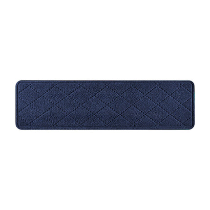 Chmadoxn 4-Piece Non-Slip Stair Treads, Self-Adhesive Striped Carpet Mats, Absorbent & Quiet Step Pads, Can Be Cut to Fit, Washable for Indoor Staircase Safety\u200b\u200b Navy.