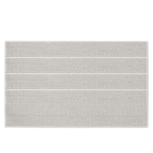 Chmadoxn 4-Piece Non-Slip Stair Treads, Self-Adhesive Striped Carpet Mats, Absorbent & Quiet Step Pads, Can Be Cut to Fit, Washable for Indoor Staircase Safety\u200b\u200b White 1.