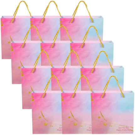 HOOWIFFY Elegant Pink Wedding Goodies Bags for Various Occasions 12Pcs.