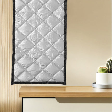 HOOWIFFY Thermal Insulated Soundproof Curtains Silver Oxford Cloth Noise Cancelling for Home Theater 1Pack.