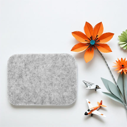 HOOWIFFY High Density Grey Needle Felting Cushion with Wool Material for Home and Studio.