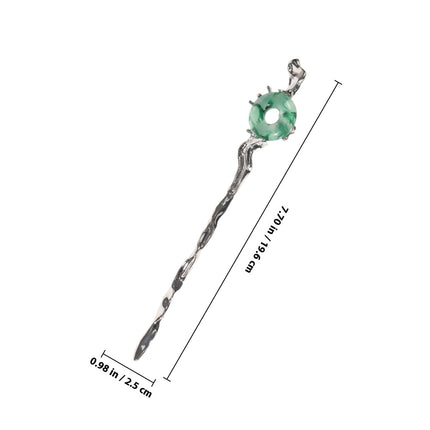 HOOWIFFY 2pcs Silver Hair Chopstick Vintage Hair Sticks Women for Night Out and Recital.