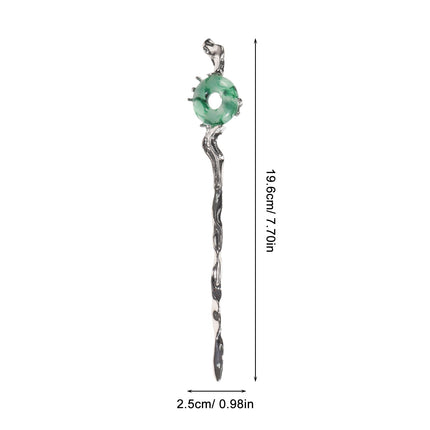 HOOWIFFY 2pcs Silver Hair Chopstick Vintage Hair Sticks Women for Night Out and Recital.