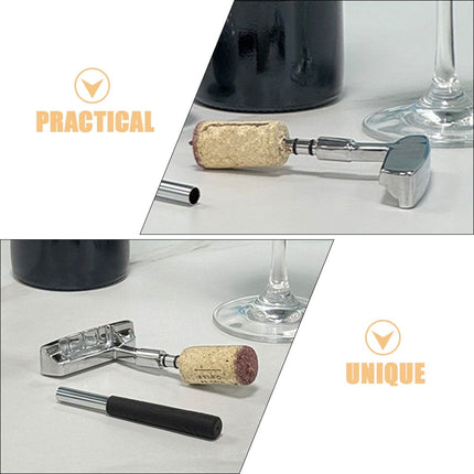HOOWIFFY Multifunctional Bar Bottle Opener Crafted from Zinc Alloy for Wine and Soda Bottles.