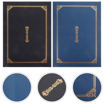 HOOWIFFY Compact Green Certificate Holders for Document Protection 4Pcs.