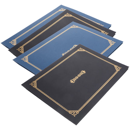HOOWIFFY Compact Green Certificate Holders for Document Protection 4Pcs.