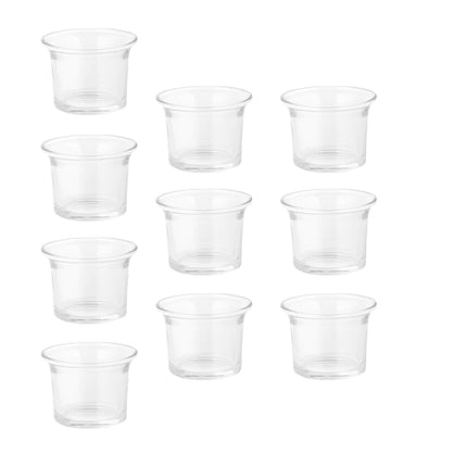 WHAMVOX Clear Glass Votive Candle Holders for Romantic Atmosphere Suitable for Home Decor Party Wedding 10 Pieces.