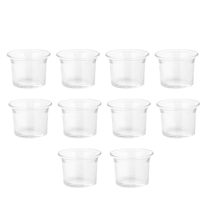 WHAMVOX Clear Glass Votive Candle Holders for Romantic Atmosphere Suitable for Home Decor Party Wedding 10 Pieces.