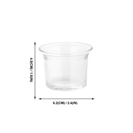 WHAMVOX Clear Glass Votive Candle Holders for Romantic Atmosphere Suitable for Home Decor Party Wedding 10 Pieces.