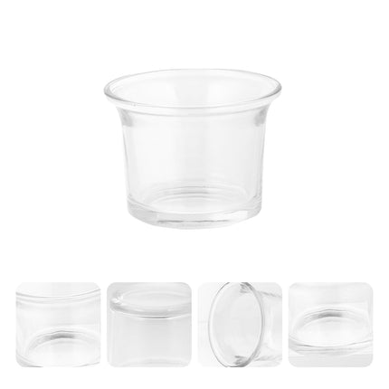 WHAMVOX Clear Glass Votive Candle Holders for Romantic Atmosphere Suitable for Home Decor Party Wedding 10 Pieces.