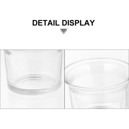 WHAMVOX Clear Glass Votive Candle Holders for Romantic Atmosphere Suitable for Home Decor Party Wedding 10 Pieces.