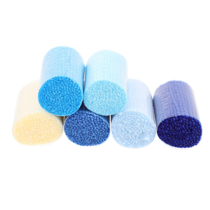 6Pcs Latch Hook Yarn DIY Rug Yarn Decorative Latch Hook Yarn Carpet Embroidery Supply 6X4X4CM As Shown.