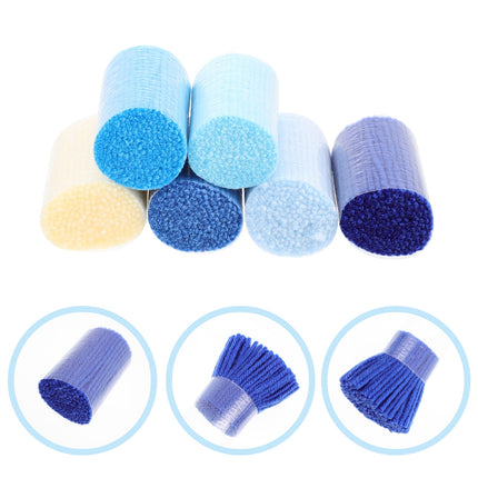 6Pcs Latch Hook Yarn DIY Rug Yarn Decorative Latch Hook Yarn Carpet Embroidery Supply 6X4X4CM As Shown.