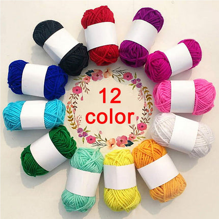 Chmadoxn Acrylic Yarn 10g Multicolored Yarn 12 Pieces.