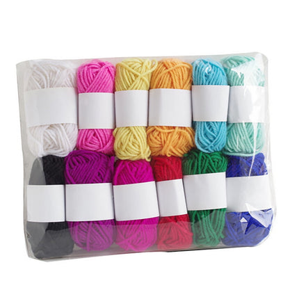 Chmadoxn Acrylic Yarn 10g Multicolored Yarn 12 Pieces.