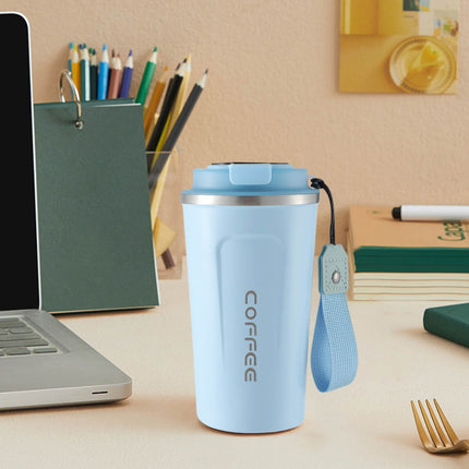 Chmadoxn Stainless Steel Vacuum Insulated - Coffee Travel Mug Spill Proof with Lid - Coffee Cups for Keep Hot/Ice Coffee,Tea and Beer Blue.