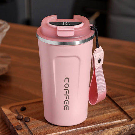 Chmadoxn Stainless Steel Vacuum Insulated - Coffee Travel Mug Spill Proof with Lid - Coffee Cups for Keep Hot/Ice Coffee,Tea and Beer Pink.