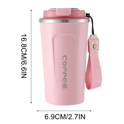 Chmadoxn Stainless Steel Vacuum Insulated - Coffee Travel Mug Spill Proof with Lid - Coffee Cups for Keep Hot/Ice Coffee,Tea and Beer Pink.