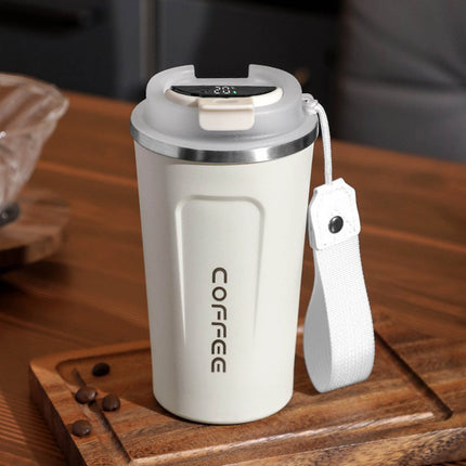 Chmadoxn Stainless Steel Vacuum Insulated - Coffee Travel Mug Spill Proof with Lid - Coffee Cups for Keep Hot/Ice Coffee,Tea and Beer White.