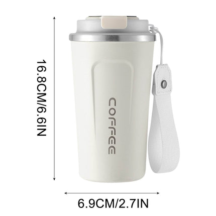 Chmadoxn Stainless Steel Vacuum Insulated - Coffee Travel Mug Spill Proof with Lid - Coffee Cups for Keep Hot/Ice Coffee,Tea and Beer White.