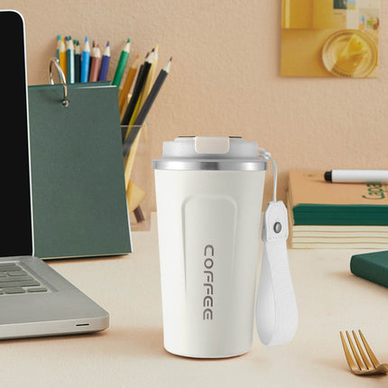 Chmadoxn Stainless Steel Vacuum Insulated - Coffee Travel Mug Spill Proof with Lid - Coffee Cups for Keep Hot/Ice Coffee,Tea and Beer White.