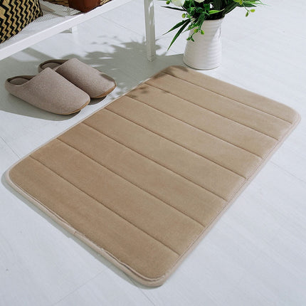 Lksixu Water Absorbent Shower Mat, Thick Bath Rugs for Bathroom Non Slip Ultra Soft Bathroom Rugs for Bathroom Floor & Tub(17 X 24in) 17" x 24" Khaki.