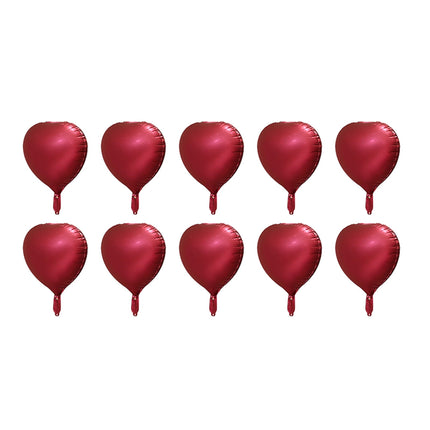 Lksixu 10pcs Heart Foil Balloons - 18inch Heart Shape Mylar Balloons For Romantic Love Valentine Is Day Wedding Birthay Party Decorations Valentines Day Decor 17.32" Rose Gold.
