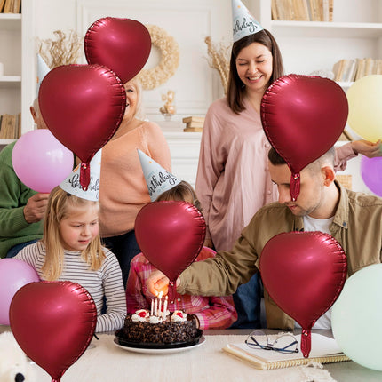 Lksixu 10pcs Heart Foil Balloons - 18inch Heart Shape Mylar Balloons For Romantic Love Valentine Is Day Wedding Birthay Party Decorations Valentines Day Decor 17.32" Rose Gold.