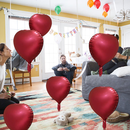 Lksixu 10pcs Heart Foil Balloons - 18inch Heart Shape Mylar Balloons For Romantic Love Valentine Is Day Wedding Birthay Party Decorations Valentines Day Decor 17.32" Rose Gold.