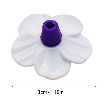 Darzheoy Hummingbird Feeders Replacement Flowers, 5Pcs Feeding Ports Replacement Bird Feeder Replacement Parts for Hummingbird Feeder Hanging Feeder, Red White.