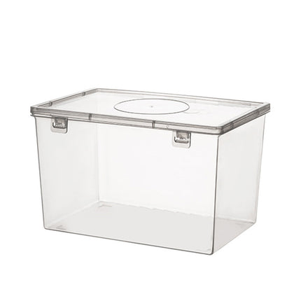 Lksixu Storage Bins with Lids Airtight Bread Storage Containers Bread Bin Plastic Reusable Loaf Cake Clear Bread Dispenser Fresh Bread Organizer Bin （7.48×5.12 in）.