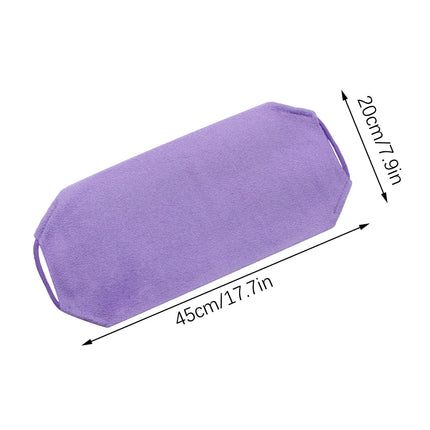 Chmadoxn Back Scrub for Shower Exfoliating Washcloth Back Cloth Body Extended Length Scrub Towel Nylon Exfoliating Stretchable Pull Strap Wash Cloth for Bath Body Scrub Washcloth 17.7×7.9 in Purple.