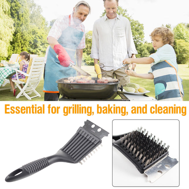 Chmadoxn Stainless Steel Grill Cleaning Brush, Wire Brush, Grill Brush Cleaner Tool with Scraper and Wire Brush for Gas, Electric, Charcoal Grill, BBQ Grill, r, Grill Grate.