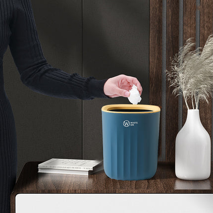 Chmadoxn Bathroom Trash Can, Plastic Rectangular Garbage Can for Kitchen, Bedroom, Living Room, Small Indoor Waste Basket 4.52×5.9 in Pink.