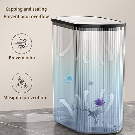 Chmadoxn Transparent Trash Can, Bathroom Trash Cans with Lids, Plastic Slim Waste Basket with Press Top Lid, Clear Garbage Can for Bathroom, Bedroom, Kitchen,Home,Office 11.22×11.73×5.62 in Clear.
