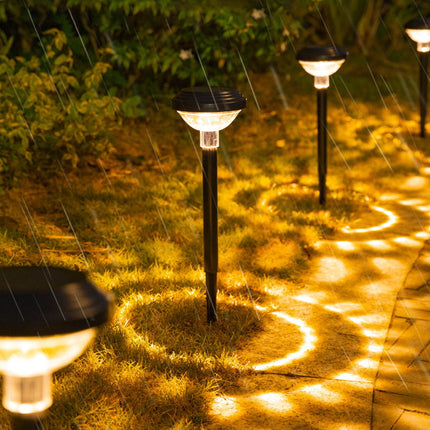 Darzheoy Solar Outdoor Lights, Solar Pathway Lights Outdoor, Solar Powered Garden Yard Lights for Walkway Sidewalk Driveway, Maintain 10 Hours of Lighting (2 Pack) 2 Pack Black.